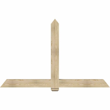 Ekena Millwork Eugene Rough Sawn Timber Gable Bracket, Douglas Fir, 84"W x 53"H x 6"D x 6"F, 15/12 Pitch GBW084X53X0606EUG00RDF